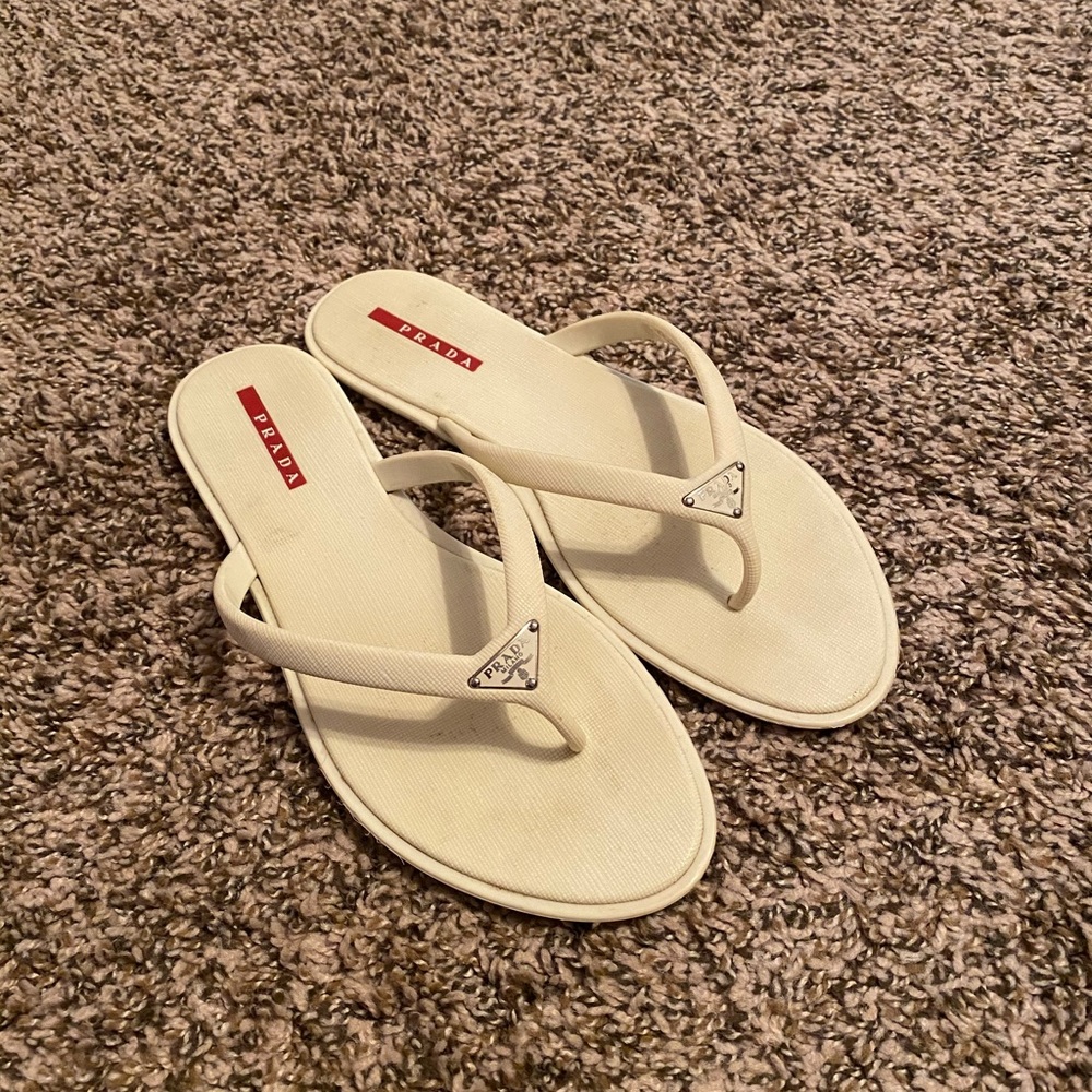 Authentic Prada flip flops
